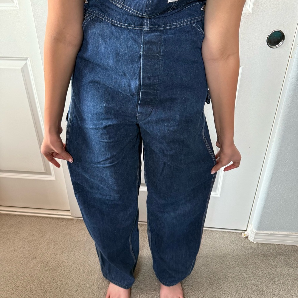 Vintage 50s 60s HERCULES dark Denim Overalls unisex M  VERY RARE union made - Picture 11 of 16
